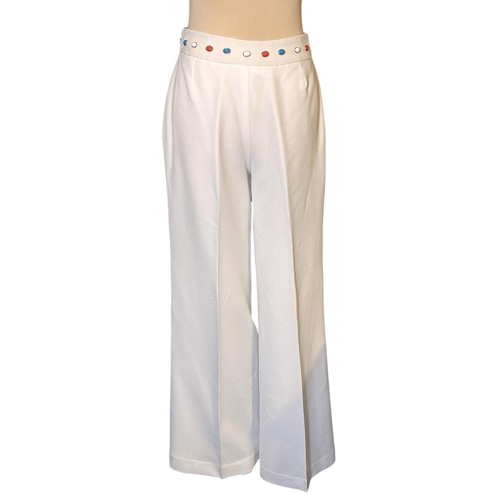 Vintage Sir James 60s 70s Polyester Pant Suit Dagger Flare Disco Mod Rockabilly - Picture 12 of 14